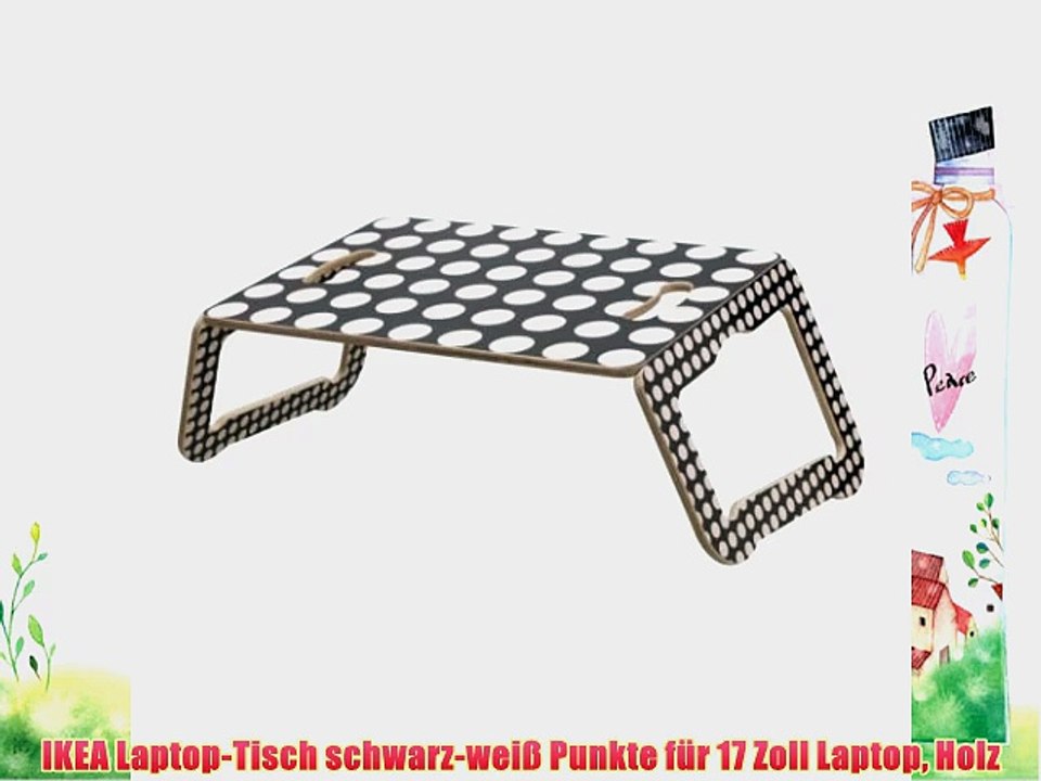 IKEA Laptop-Tisch schwarz-wei? Punkte f?r 17 Zoll Laptop Holz