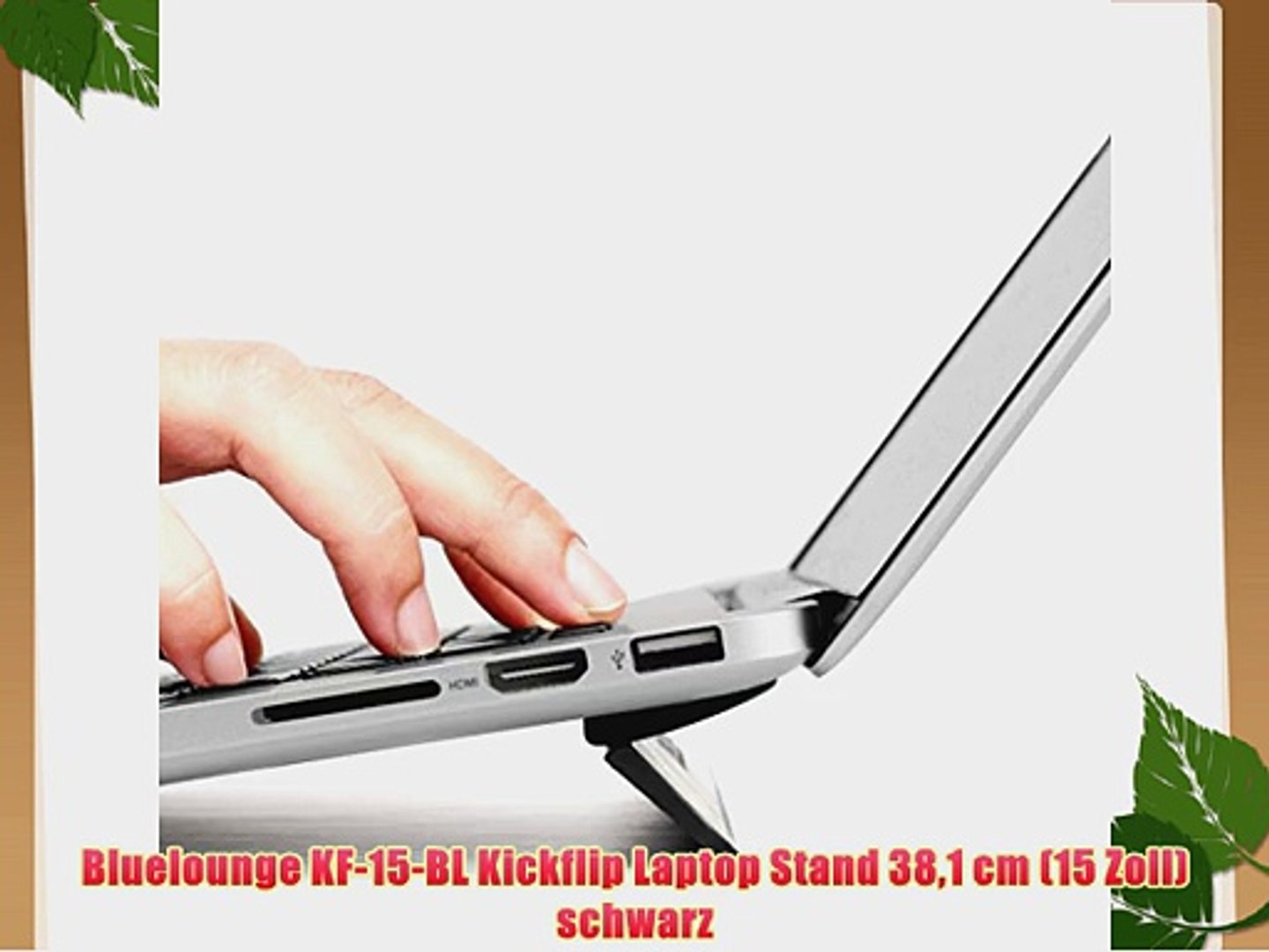 15 Zoll Bluelounge KF-15-BL Kickflip Laptop Stand 38,1 cm schwarz 