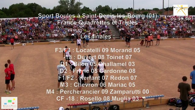 Mène 8, finale France Quadrettes 2015, Sport Boules, Saint-Denis-lès-Bourg 2015