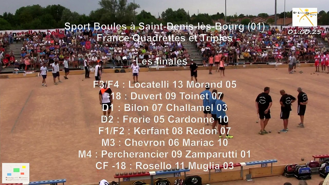 Mène 9, finale France Quadrettes 2015, Sport Boules, Saint-Denis-lès-Bourg 2015