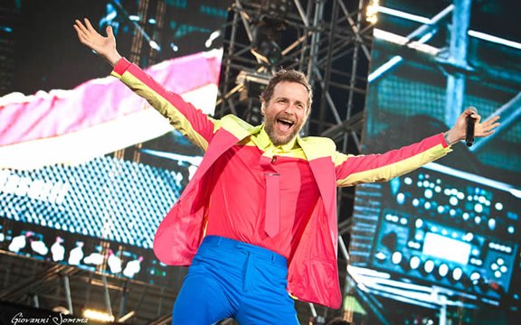Napoli - Jovanotti al San Paolo con Eros e Senese nel ricordo di Pino (26.07.2015)