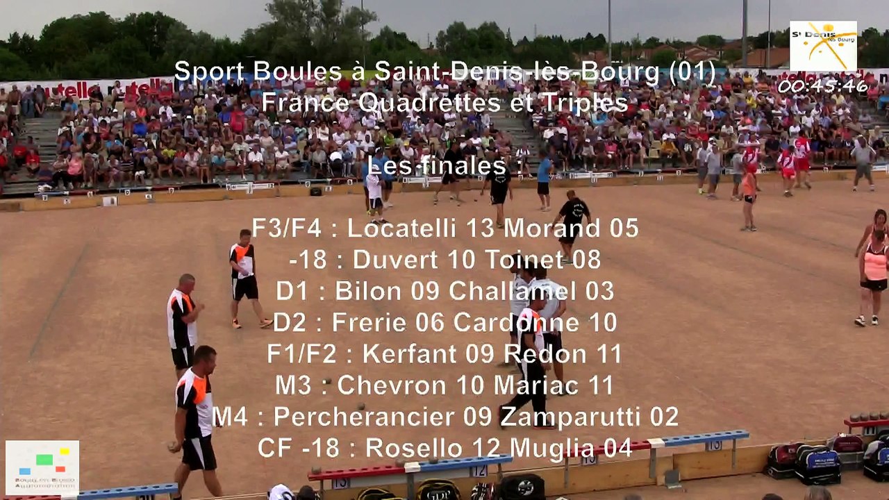 Mène 10, finale France Quadrettes 2015, Sport Boules, Saint-Denis-lès-Bourg 2015