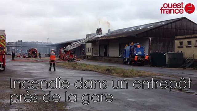 Brest : incendie dans un entrepôt, près de la gare