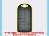 iProtect 5000mAh Solar Charger Power Bank Externer Akku Pack und Ladeger?t in gelb f?r Smartphones