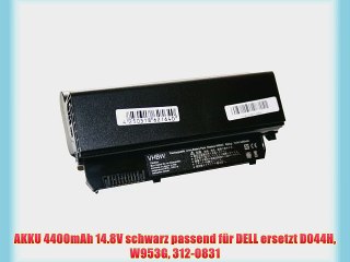 AKKU 4400mAh 14.8V schwarz passend f?r DELL ersetzt D044H W953G 312-0831