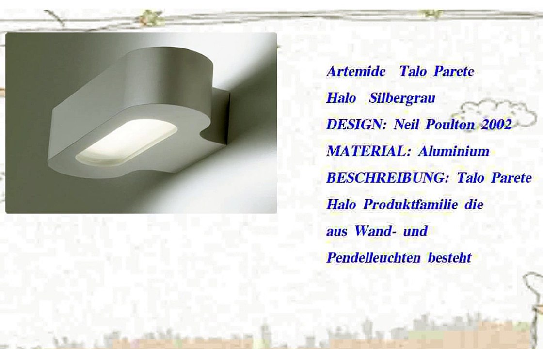 Artemide  Talo Parete Halo  Silbergrau