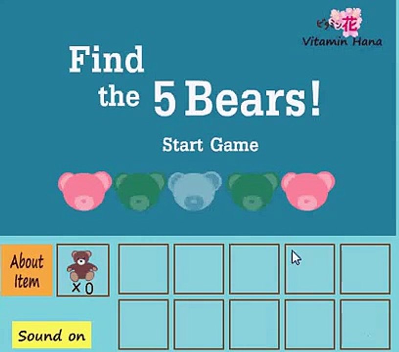 Find the five bears walkthrough
