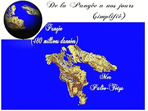 Evolution de la Pangée à nos continents