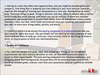 Moving Companies Arlington - Moving Without Worry