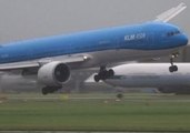 KLM Plane Rocked by High Winds During Stormy Schiphol Landing