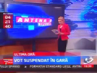 Manipulare / fraudare Antena 3 in ziua alegerilor prezidentiale,tur 2