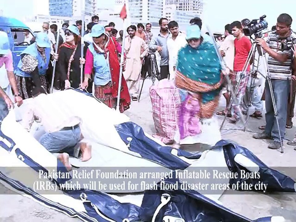 PRF arranged Inflatable Rescue Boats (IRBs) which will be used for flash flood disaster areas of the city