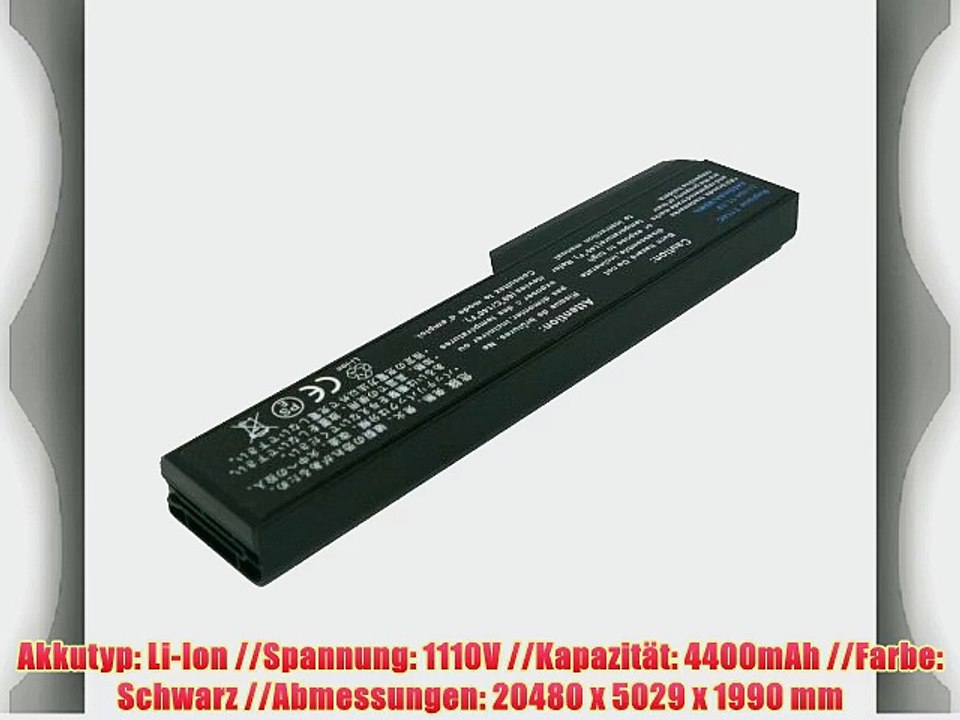 1110V 4400mAh Akku Li-Ion kompatibel zu Dell 0N241H 312-0724 312-0859 451-10586 451-10655 K738H