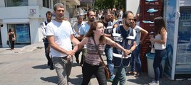 Polis, Suruç için stand açanları gözaltına aldı