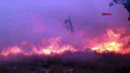 Top atışının ardından sınırda yangın çıktı