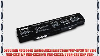 5200mAh Notebook Laptop Akku passt Sony VGP-BPS9 f?r Vaio VGN-CR21E/P VGN-CR21E/W VGN-CR21S/L