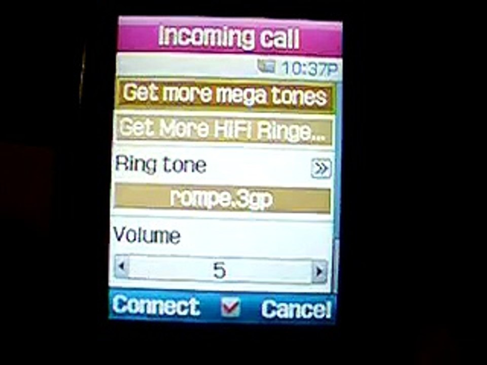 Mp3 ringtones on T809