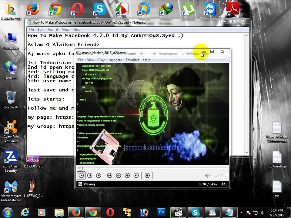 How To Make FAcebook Id 420 By AnOnYmOuS.Syed