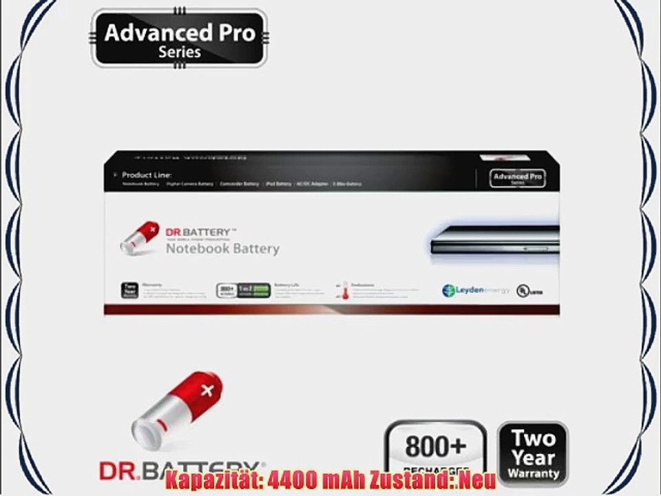Dr. Battery Advanced Pro Series Notebook Akku f?r Sony VGP-BPS13/Q (4400 mah) 800  Ladezyklen.