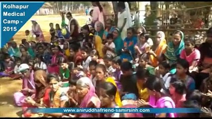 Aniruddha Bapu -  Kolhapur medical & Health camp 2015  Day 1 - Villagers performing gajar 16