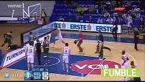Turkish Basketball Player Knocks Out Fan Who Rushes Court