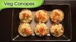 Veg Canapes | Vegetarian Quick Bite Snack Recipe | Ruchi's Kitchen