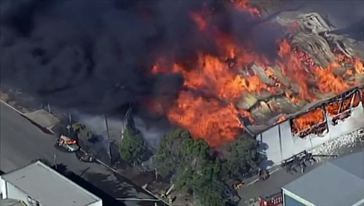 Un violent incendie ravage une usine à Sydney