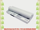 Akku f?r Asus Eee PC 701c / 701 C mit 6600mAh (Wei?)