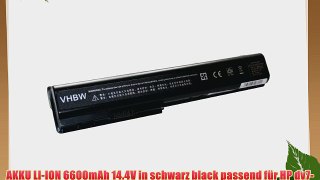 AKKU LI-ION 6600mAh 14.4V in schwarz black passend f?r HP dv7-1008 dv7-1010eg etc. ersetzt