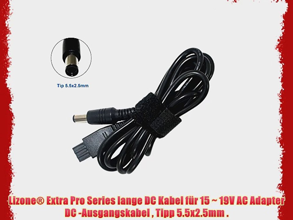 Lizone? Extra Pro Series lange DC Kabel f?r 15 ~ 19V AC Adapter DC -Ausgangskabel  Tipp 5.5x2.5mm