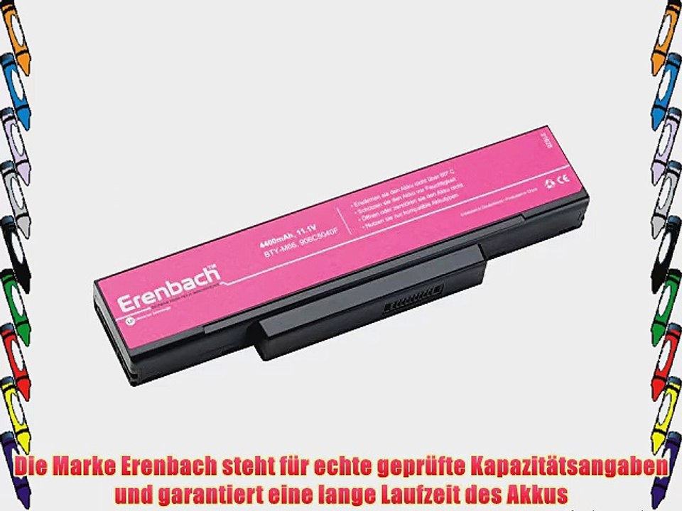 Erenbach Laptop Akku mit 4400mAh 108/111V f?r LG E500 EB500 ED500 MSI CR400 CR400X CR420 CR420X