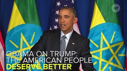 Obama On Trump: The American People Deserve Better