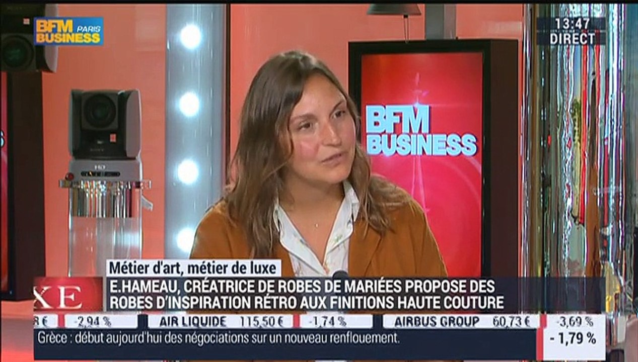 Métiers d'art, Métiers de luxe: Créatrice de robes de mariées, Elise Hameau – 27/07