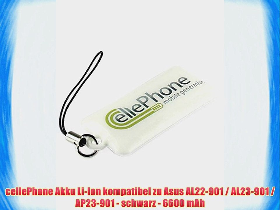 cellePhone Akku Li-Ion kompatibel zu Asus AL22-901 / AL23-901 / AP23-901 - schwarz - 6600 mAh