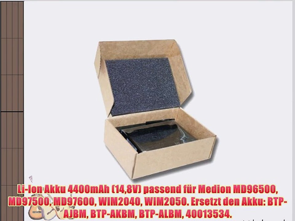Li-Ion Akku 4400mAh (148V) passend f?r Medion MD96500 MD97500 MD97600 WIM2040 WIM2050. Ersetzt