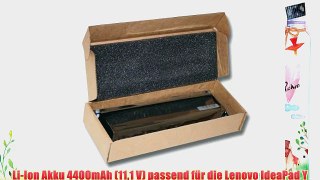 Li-Ion Akku 4400mAh (111 V) passend f?r die Lenovo IdeaPad Y Serie. Ersetzt die Akkutypen: