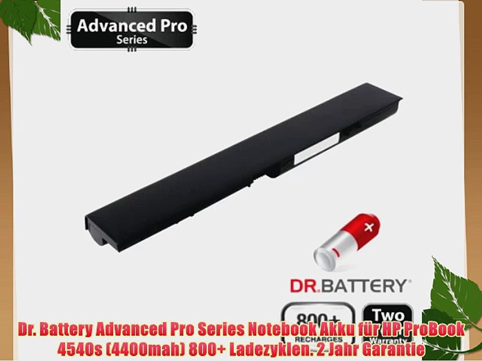 Dr. Battery Advanced Pro Series Notebook Akku f?r HP ProBook 4540s (4400mah) 800  Ladezyklen.