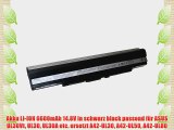 Akku LI-ION 6600mAh 14.8V in schwarz black passend f?r ASUS UL30Vt UL30 UL30A etc. ersetzt