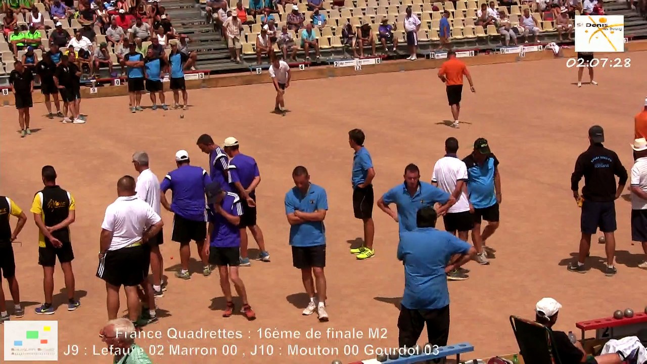 Huitièmes de finale M2, France Quadrettes, Sport Boules, Saint-Denis-lès-Bourg 2015