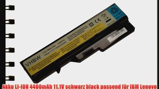 Akku LI-ION 4400mAh 11.1V schwarz black passend f?r IBM Lenovo IdeaPad B470 etc. ersetzt 121000935