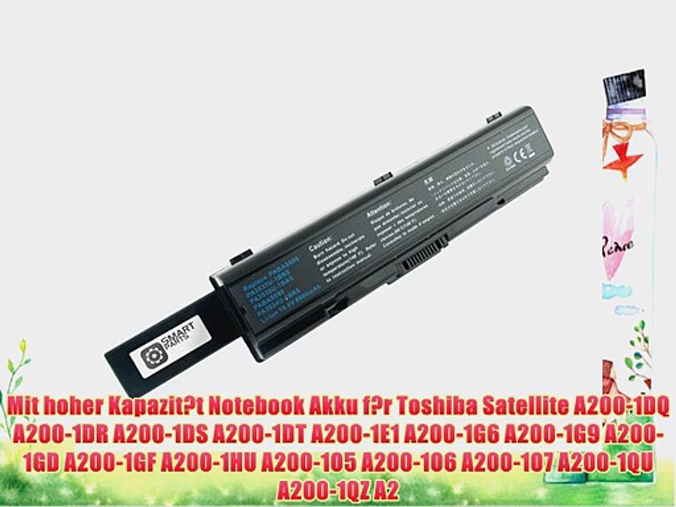 Mit hoher Kapazit?t Notebook Akku f?r Toshiba Satellite A200-1DQ A200-1DR A200-1DS A200-1DT