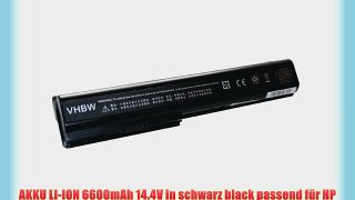 AKKU LI-ION 6600mAh 14.4V in schwarz black passend f?r HP ersetzt HSTNN-IB75 HSTNN-OB75 HSTNN-Q35C