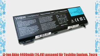 Li-Ion Akku 4400mAh (144V) passend f?r Toshiba Equium Tecra L2 und Satellit L-Serie. Ersetzt