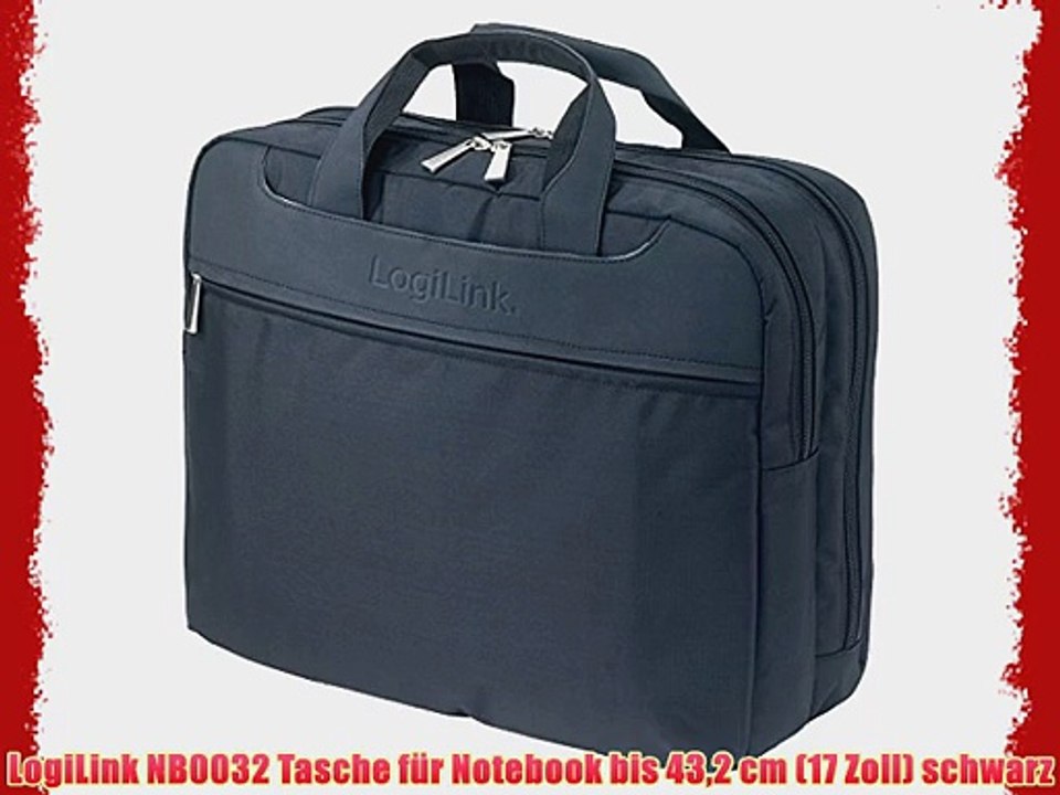 LogiLink NB0032 Tasche f?r Notebook bis 432 cm (17 Zoll) schwarz