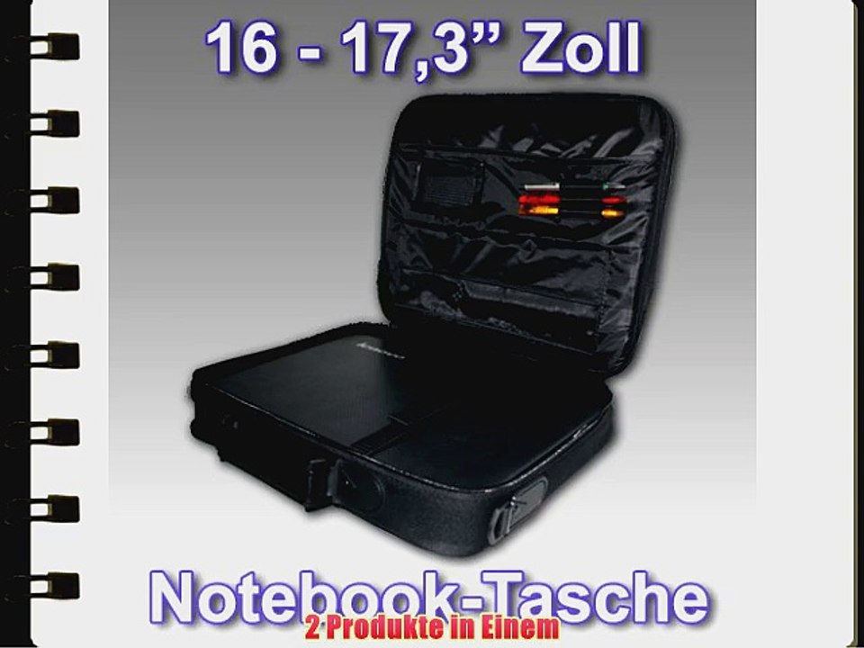 Notebook Tasche 16 - 173   Laptop K?hler mit LED   USB Hub 23 cm L?fter f?r 15 - 17 Zoll (38cm