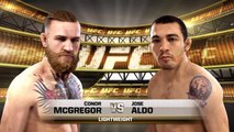 Let's Play EA UFC (PS4): Conor McGregor vs Jose Aldo Quick Knockout Full Match