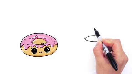 How to Draw a Cartoon Donut Cute and Easy