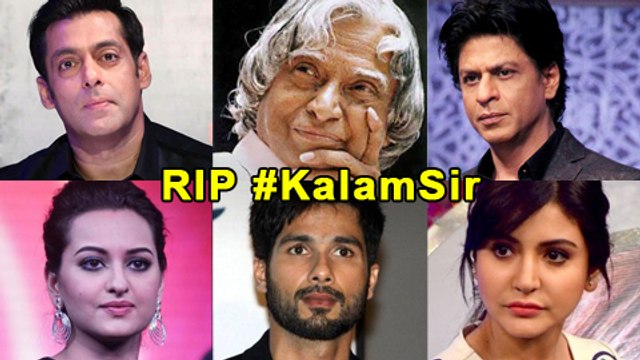Bollywood Reacts To APJ Abdul Kalam's Demise | Salman Khan, Shahrukh Khan, Shahid Kapoor