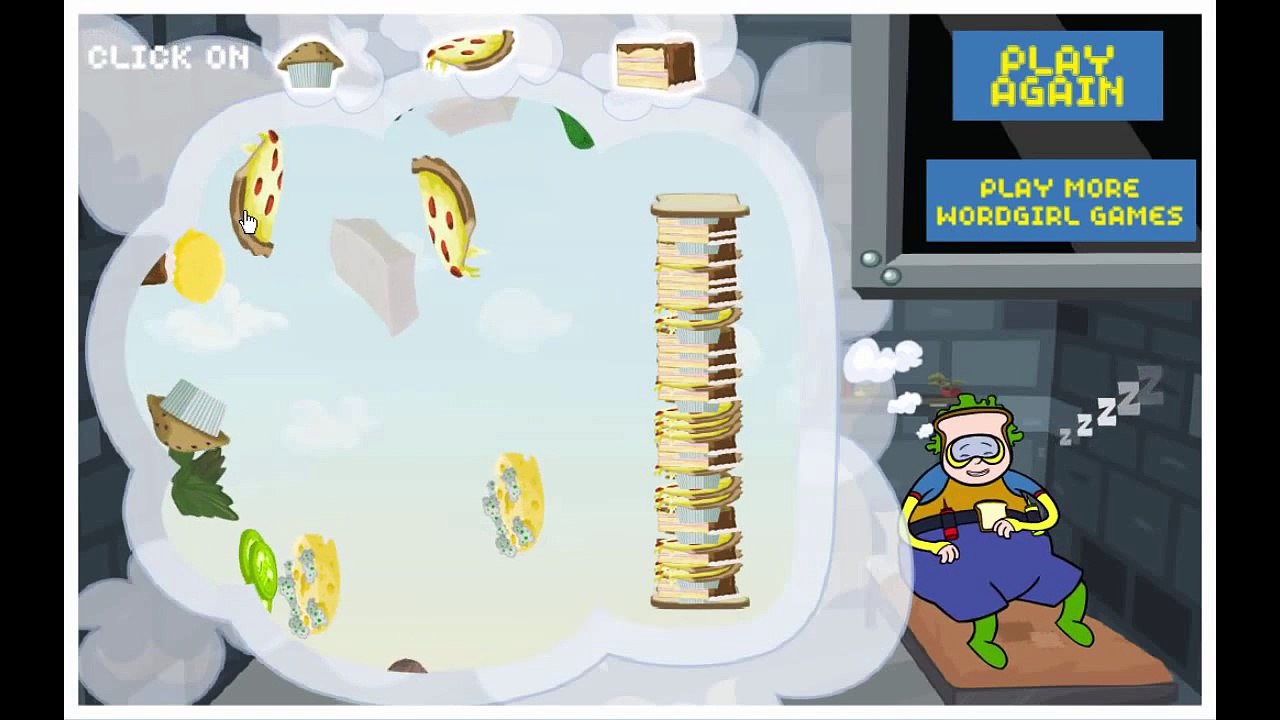 Word Girl Chucks Extreme Sandwich Crusher Cartoon Animation PBS Kids Game Play Walkthroug