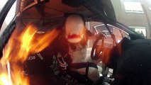 FIA ERC GEKO Ypres Rally 2014 - Fire On Board